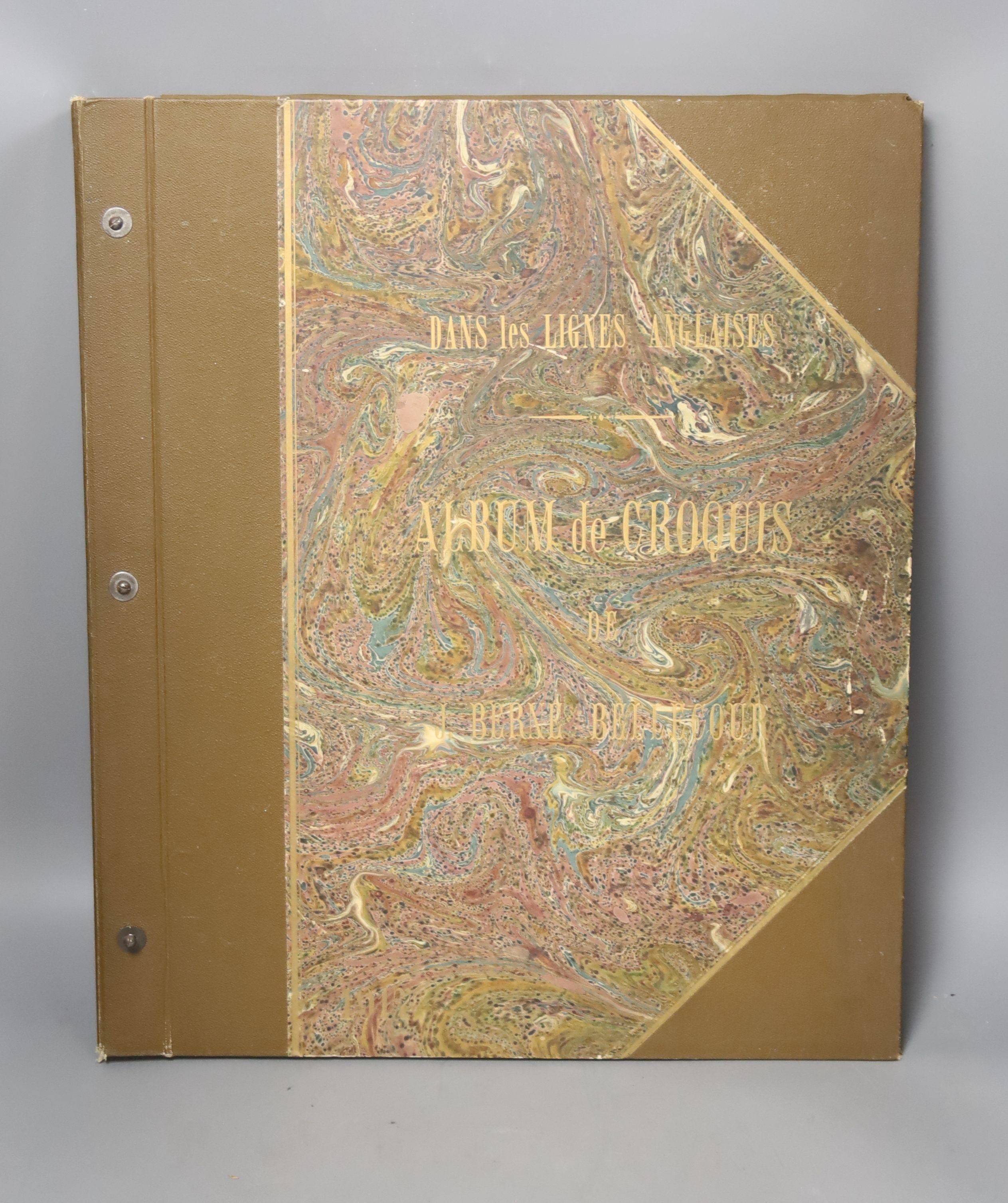 Berne-Bellecour, J. - Dans les Lignes Anglaises, signed limited edition no.31, in original folio case